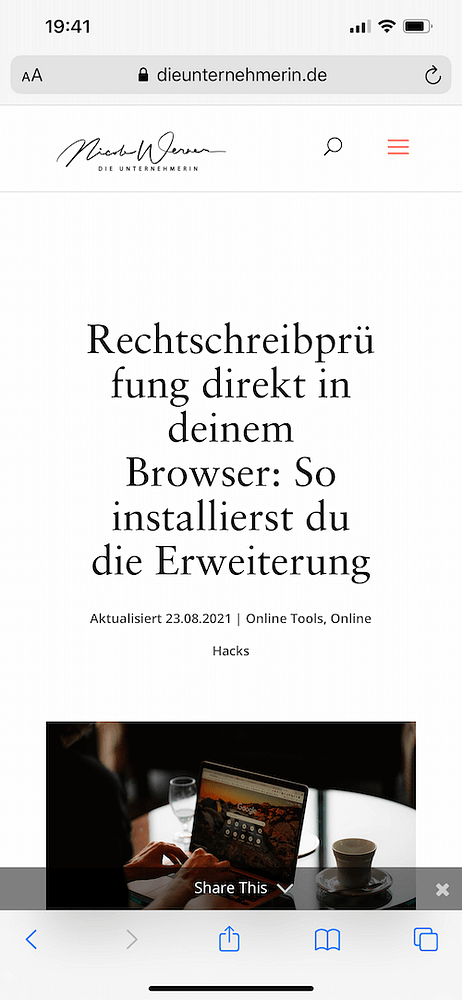 Ohne Silbentrennung in WordPress